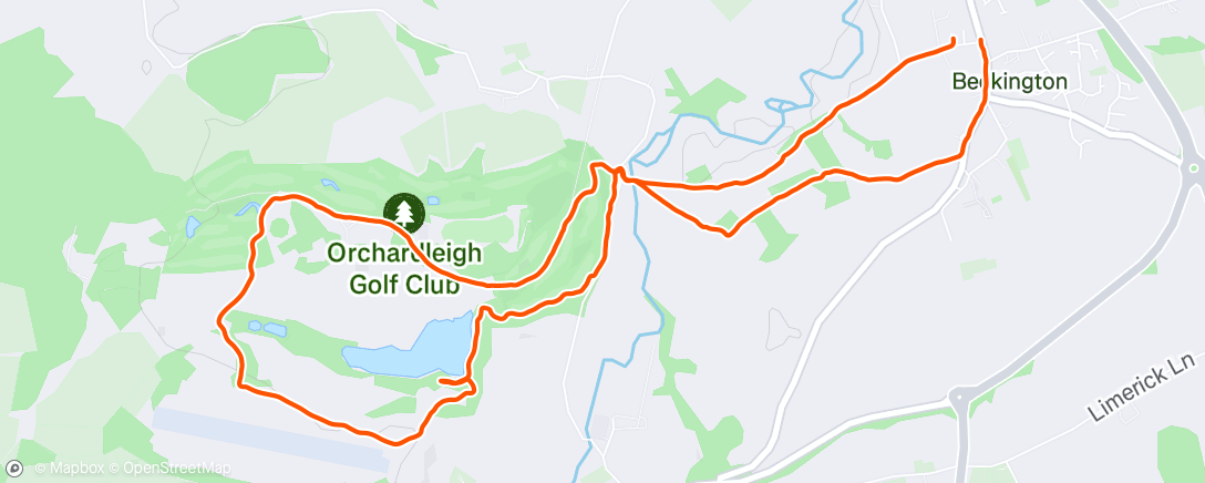 Map of the activity, Afternoon Trail Run