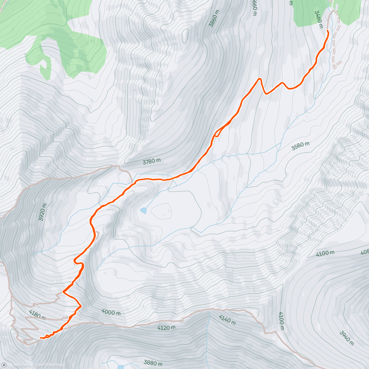 Map of the activity, Afternoon Hike