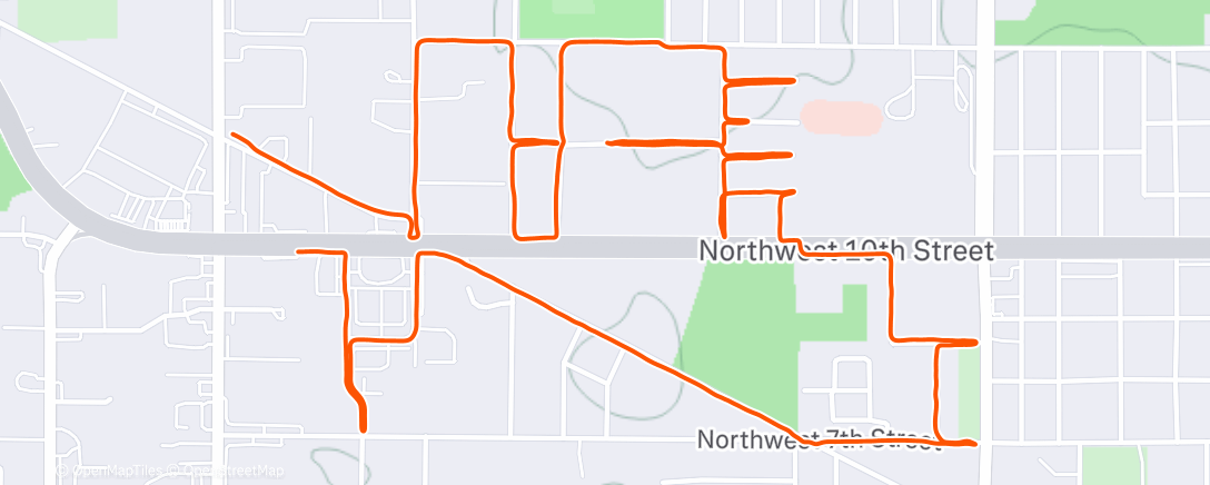 Map of the activity, Run that very quickly devolved into a walk and a wish for a portapotty