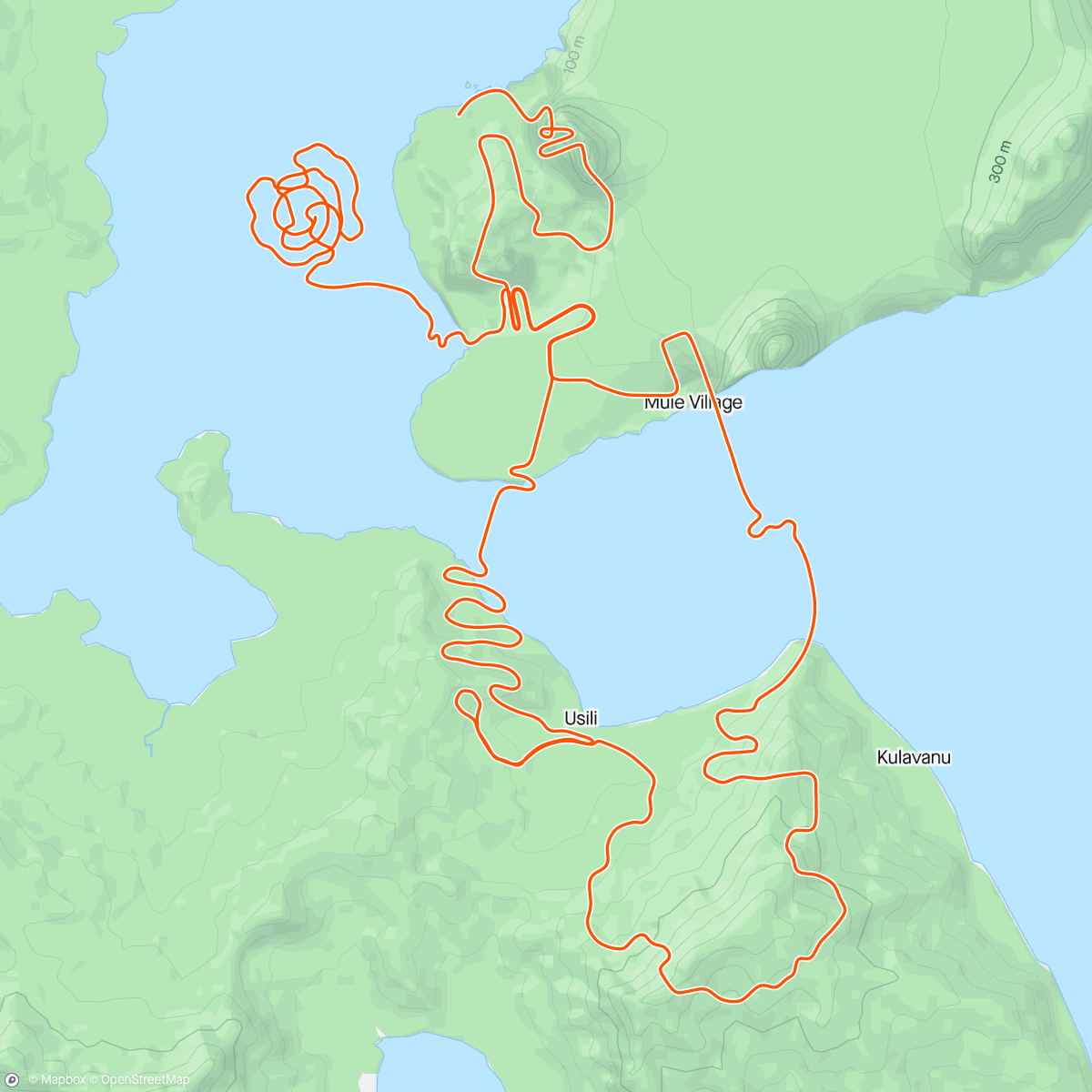 Mappa dell'attività Zwift - Three Sisters in Watopia