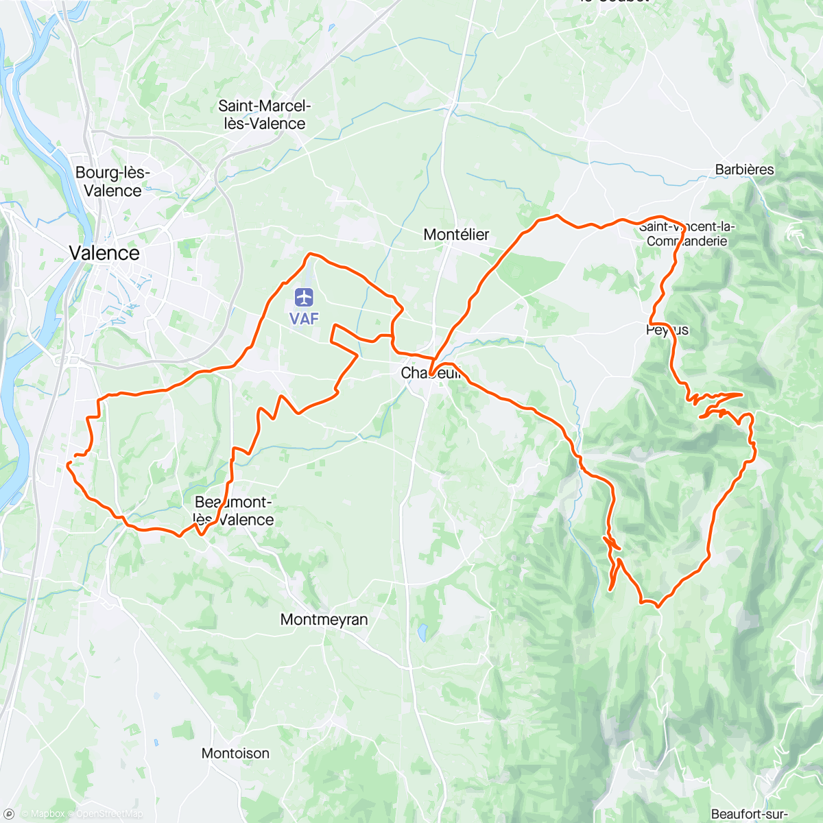 Map of the activity, Randonnée fleurie- Portes les Valence