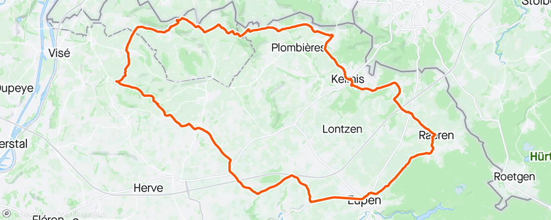 Map of the activity, Chouffie tour Belge.