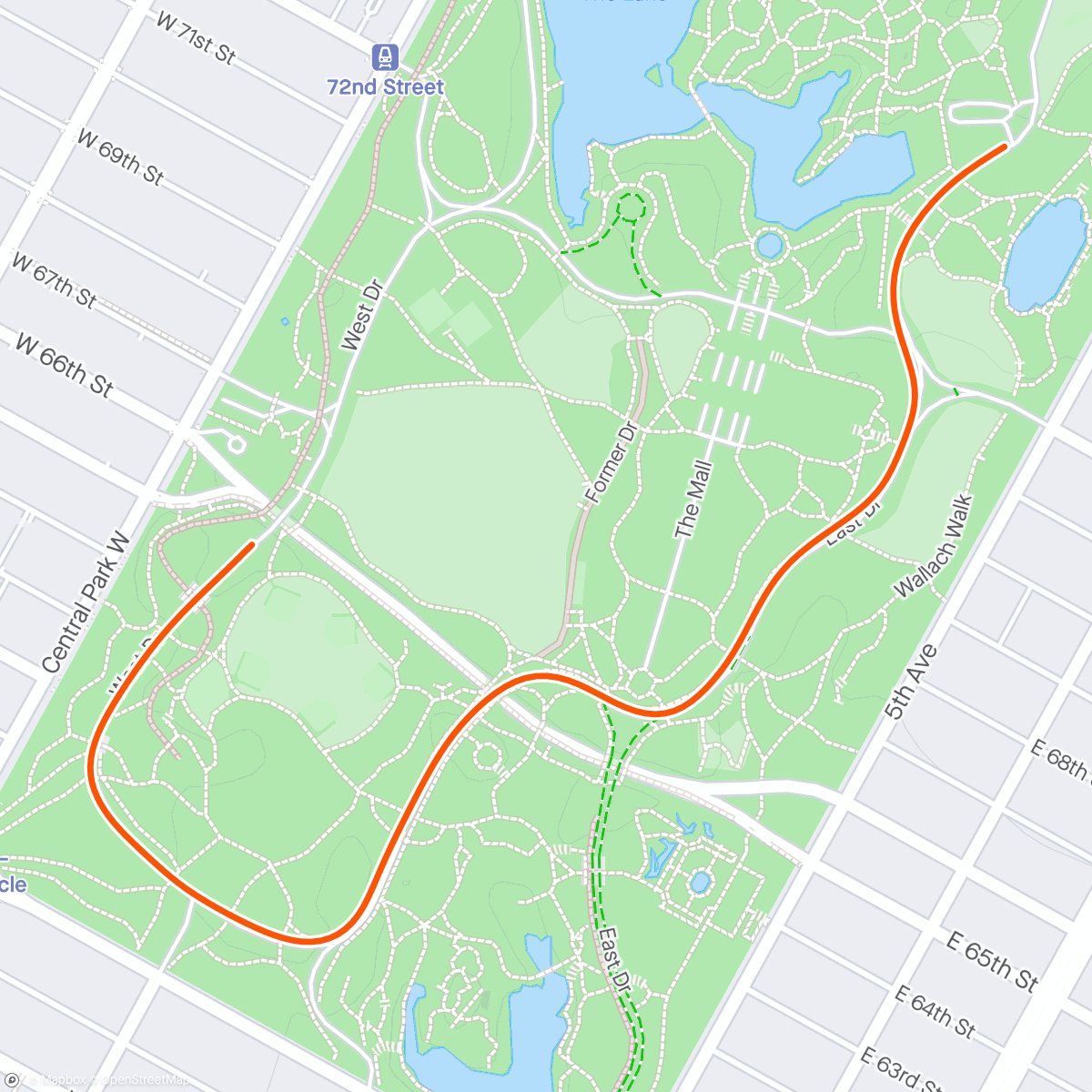 活动地图，Zwift - Race: Stage 4: Bag That Badge - Park Perimeter Reverse (D) on Park Perimeter Reverse in New York