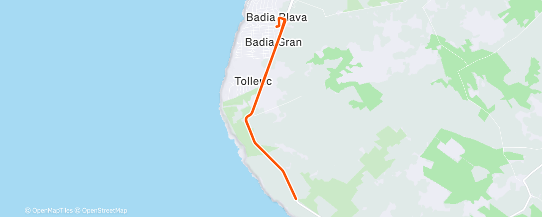 Карта физической активности (Vuelta ciclista por la tarde)