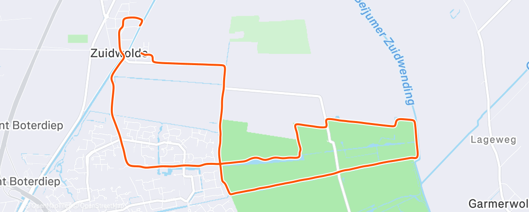 Map of the activity, Rondje lopen met mara