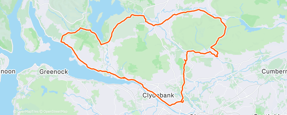 Map of the activity, Lunch Ride