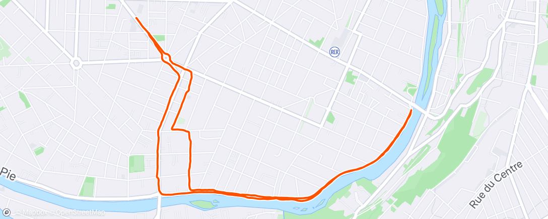 Map of the activity, Course du dimanche avec le padre