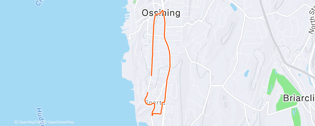 Map of the activity, Evening Run