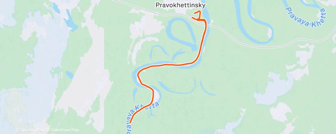 Map of the activity, Afternoon Nordic Ski
