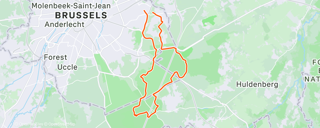 Карта физической активности (Morning Mountain Bike Ride)