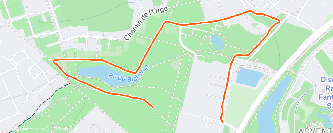 Map of the activity, Échauffement