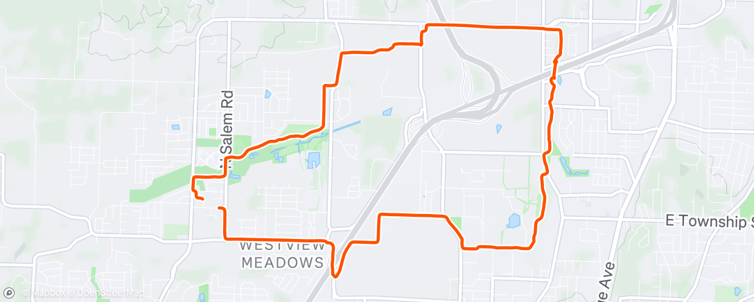 Map of the activity, Evening Ride