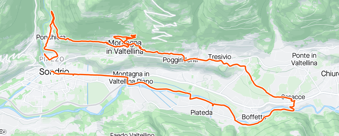 Map of the activity, Giro sopra Sondrio in Mountain Bike