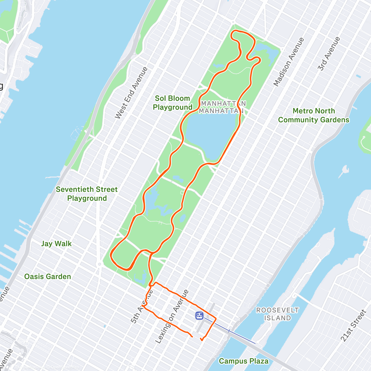Map of the activity, Afternoon Ride