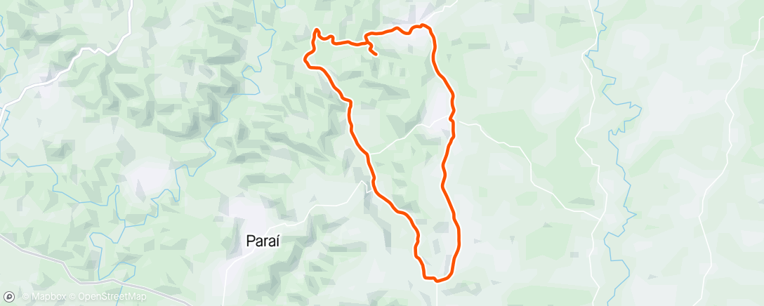 Map of the activity, Pedalada de mountain bike na hora do almoço