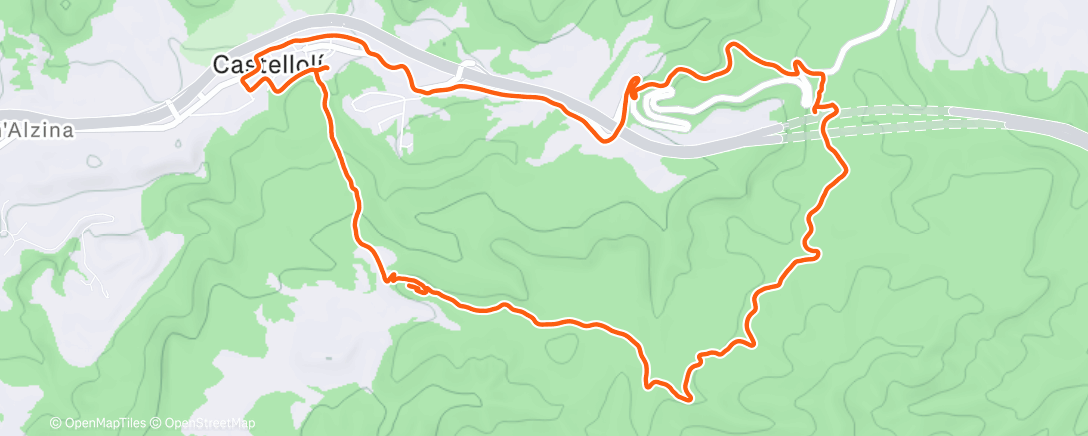 Peta aktivitas, Trote suave 🏃❄️ + 10' a ritmo / Castell (4) - Can Soteras - Baix. CdSJaume