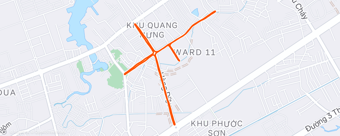 Map of the activity, Morning Run