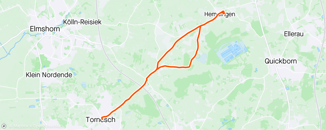 Map of the activity, E-Bike-Fahrt am Morgen
