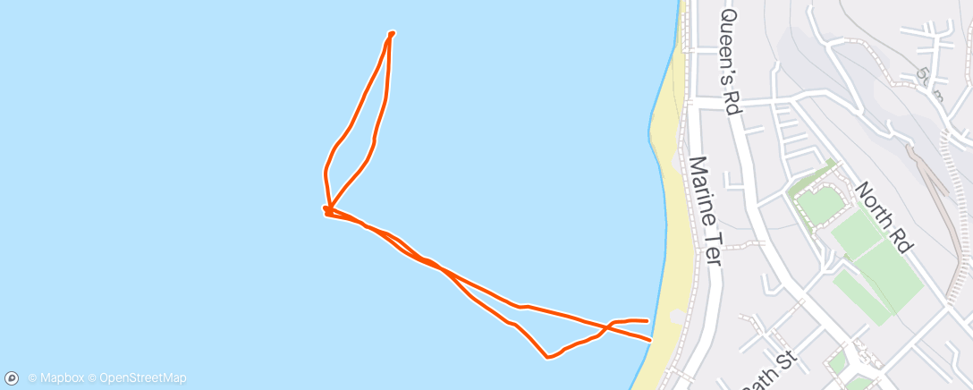 Map of the activity, Recovery swim