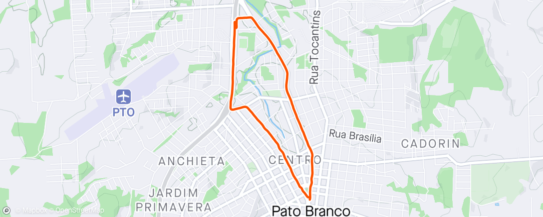 Map of the activity, Corrida em Pato Branco 🦆