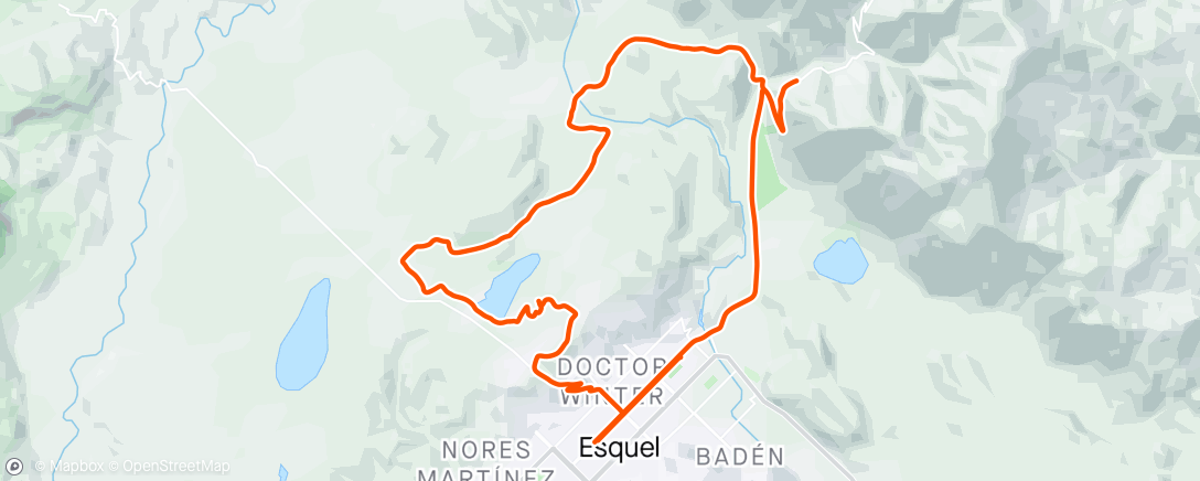 Mapa da atividade, Vuelta ciclista a la hora del almuerzo