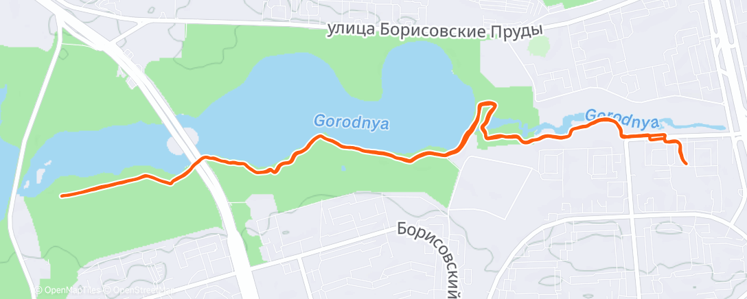 Map of the activity, Дневной забег