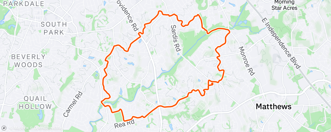 Map of the activity, Morning Ride