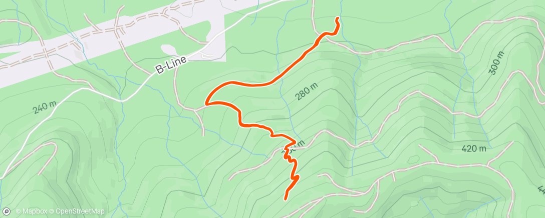 Map of the activity, Morning Hike