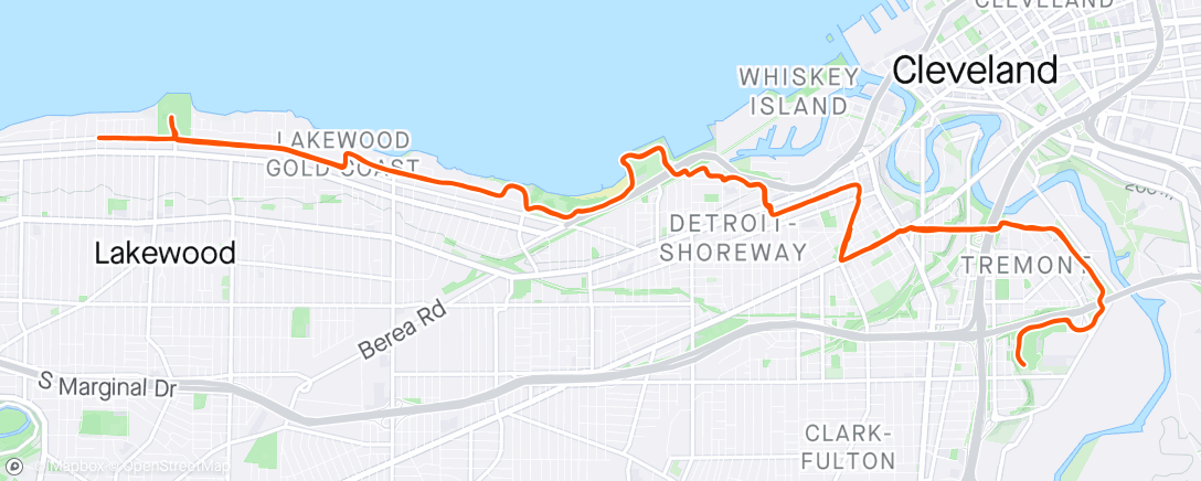 Map of the activity, Morning Run