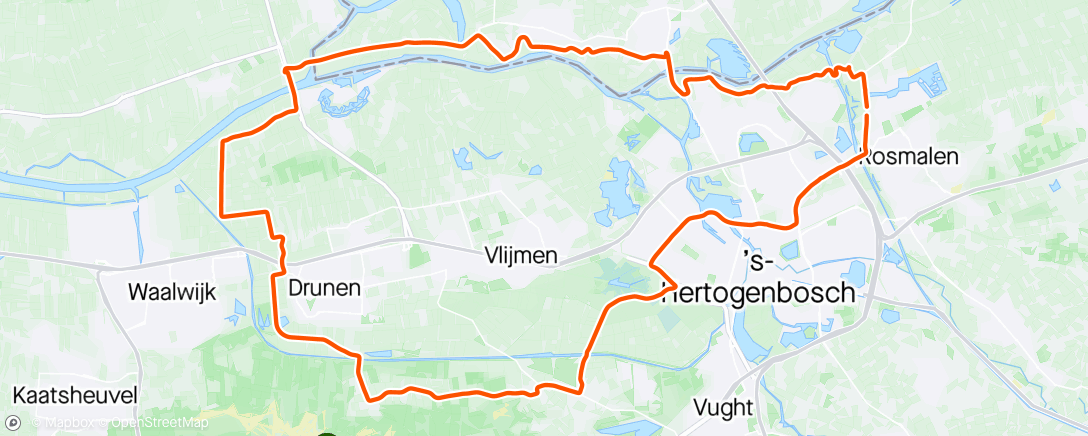 Map of the activity, 🏒🥅❌ ➡️ 🚴🏽‍♂️🚴🏽‍♂️✅ 1e ritje.