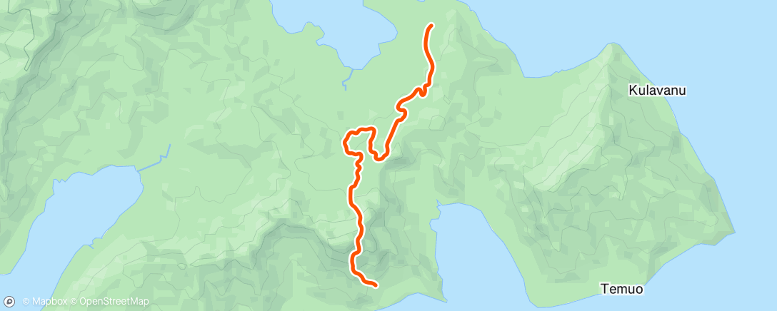 Map of the activity, Bicicleta al anochecer