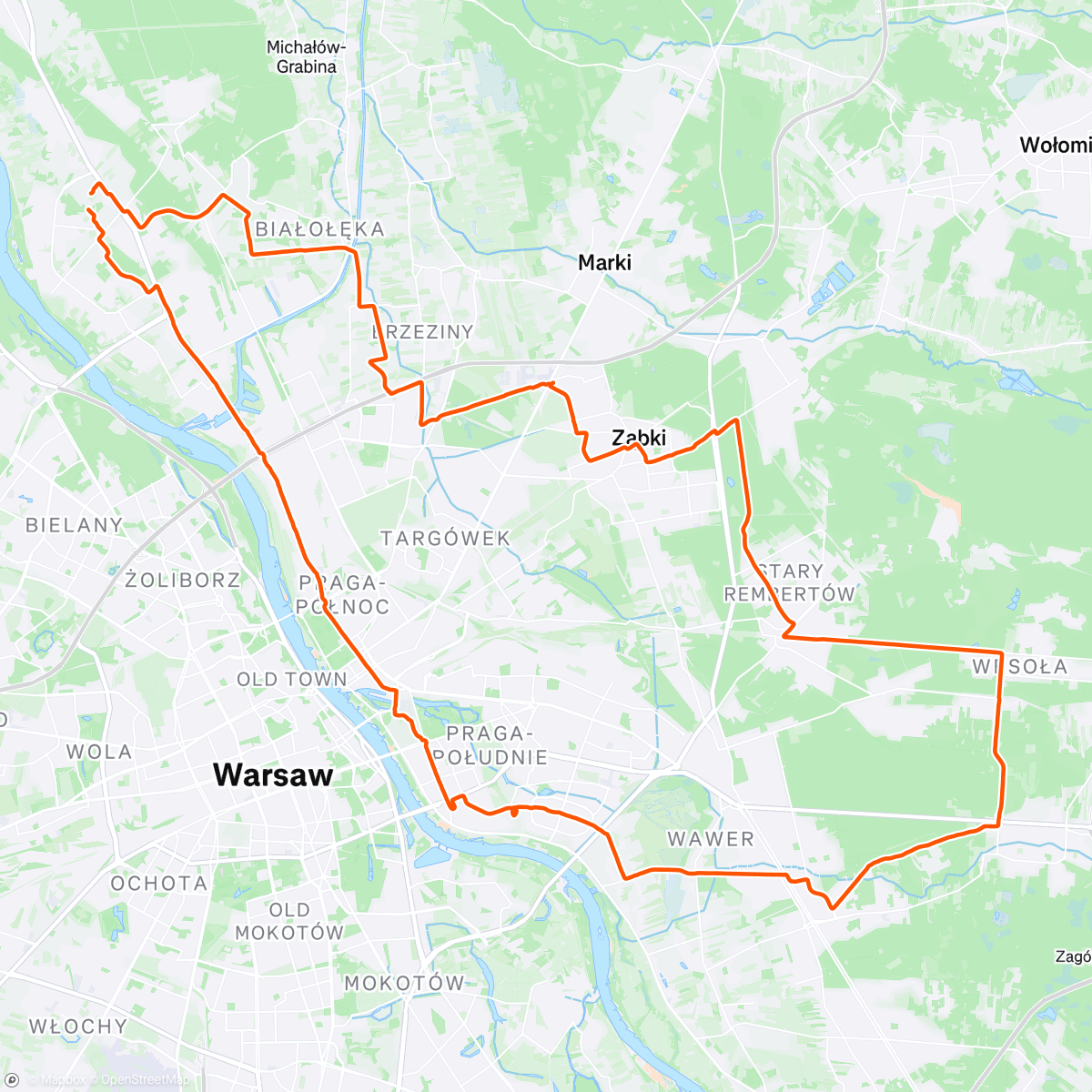 Map of the activity, VELO WESOŁA 🌧