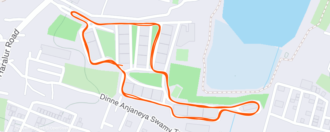Map of the activity, Afternoon Run