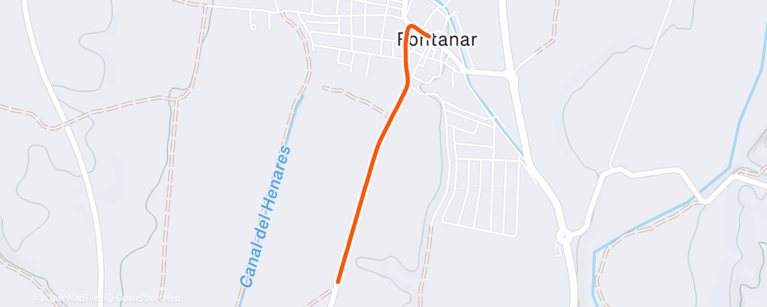 Map of the activity, Bicicleta por la tarde