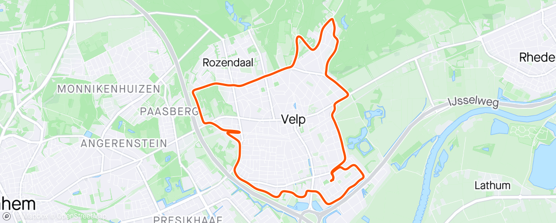Map of the activity, Rondje Velp