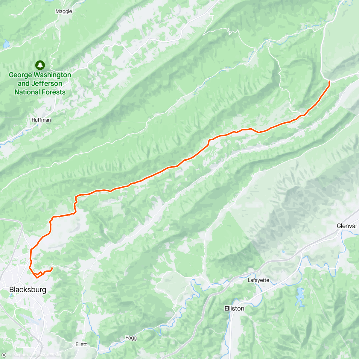 Map of the activity, Mt Tabor