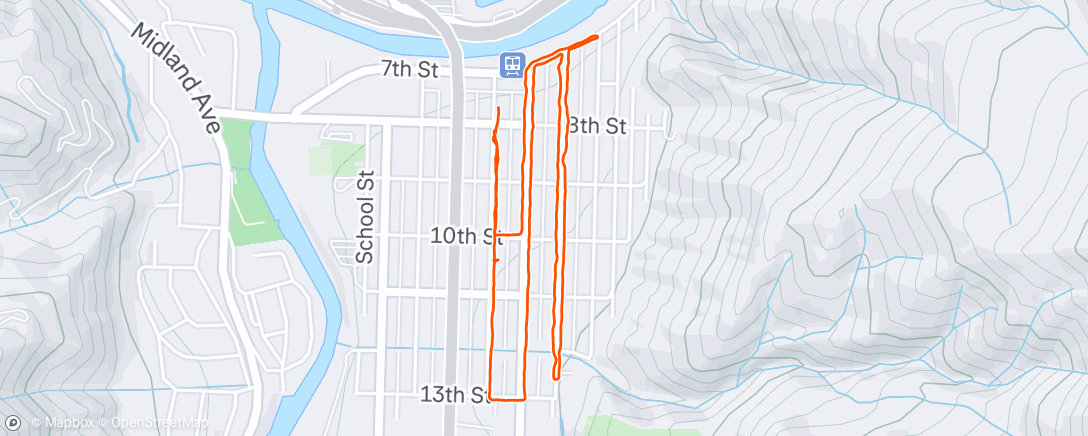 Map of the activity, Morning Walk