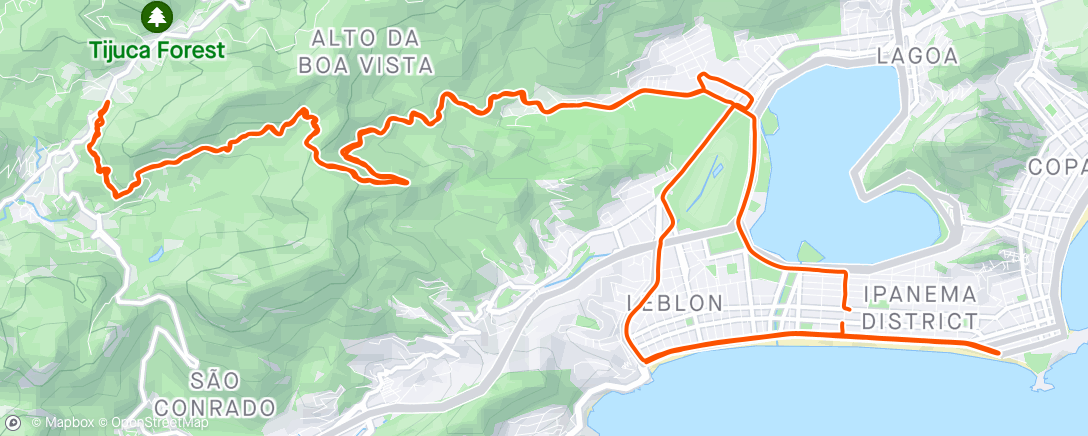 Map of the activity, Orla + Vista até bombeiro !