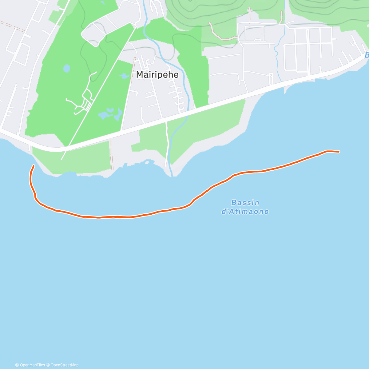 Map of the activity, Kinomap - Atimaono 🤙 coastal single