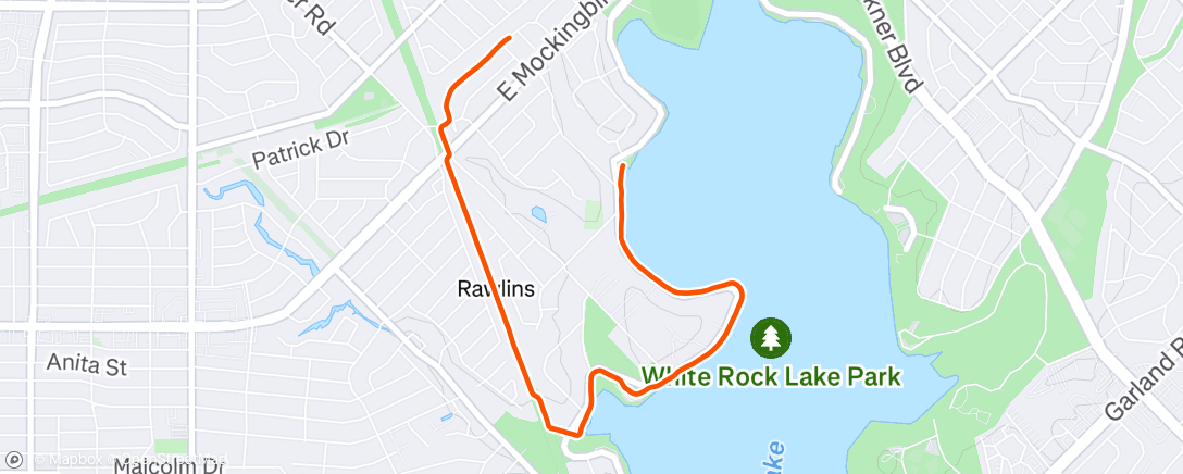 Map of the activity, Evening Run