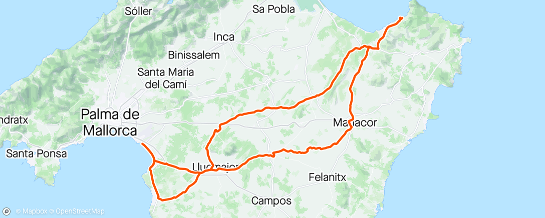 Map of the activity, 8. dag Majorca