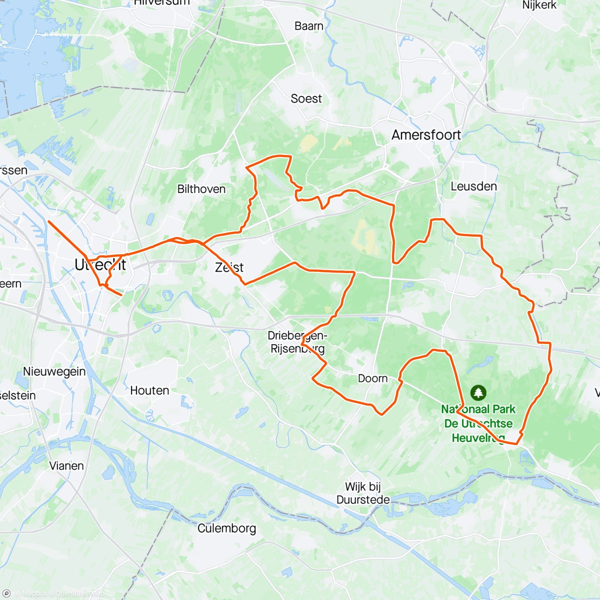 Карта физической активности (Amerongse Berg (69m s.l.m.))