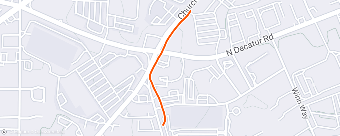 Map of the activity, Evening Run
