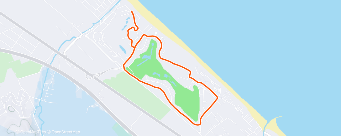 Map of the activity, Afternoon Run