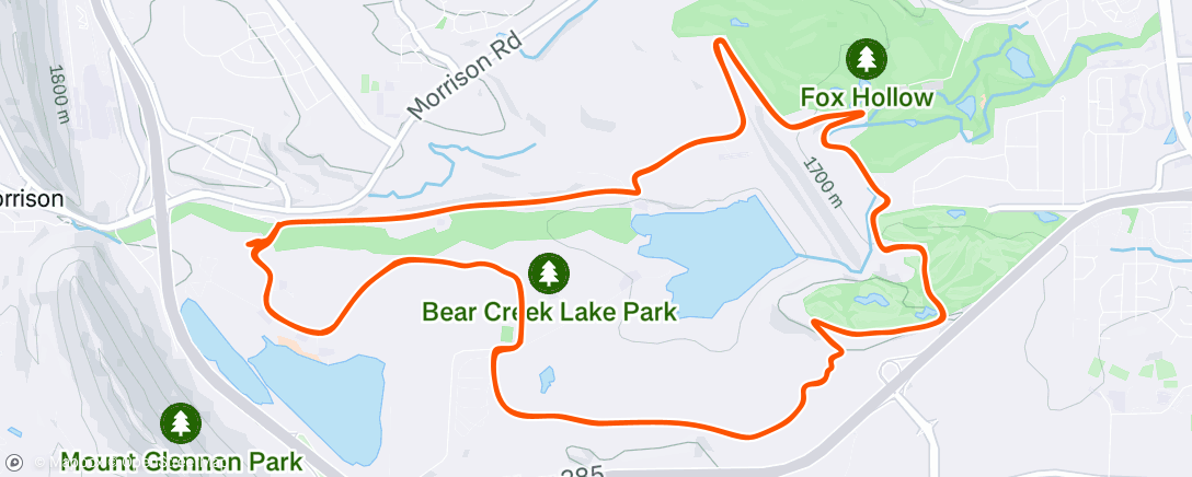 Map of the activity, Lunch Ride