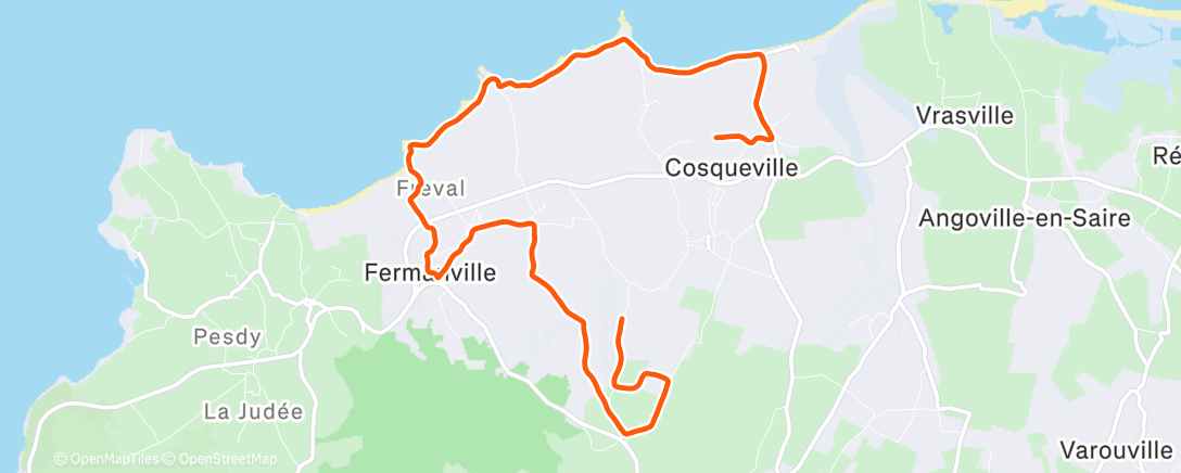 Map of the activity, Running