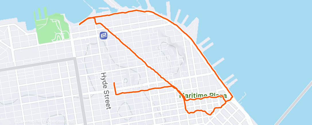 Map of the activity, Afternoon Run: to WeRunSF - Christmas Eve Edition 🎅