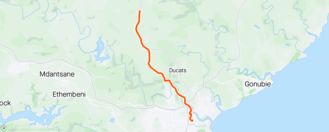 Mapa de la actividad, Comrades 60km run part 2