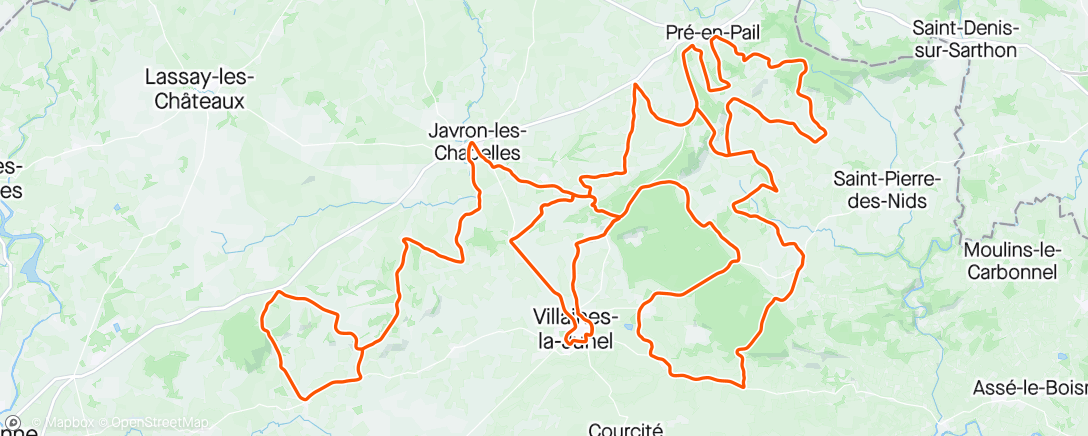 Map of the activity, Boucles de la Mayenne 2