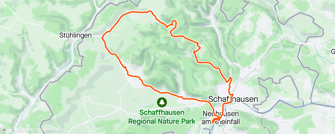 Map of the activity, Soaked in Schaffhausen